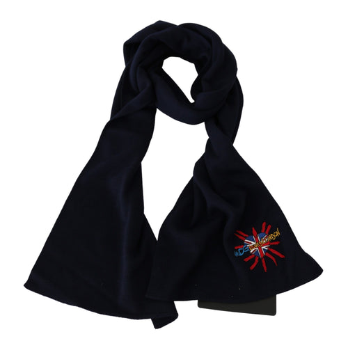 Dolce & Gabbana Blue #DGLovesLondon Wrap Shawl Wool Scarf - ClickThatClicks 