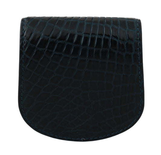 Dolce & Gabbana Blue Exotic Skins Condom Case Holder Pocket - ClickThatClicks 