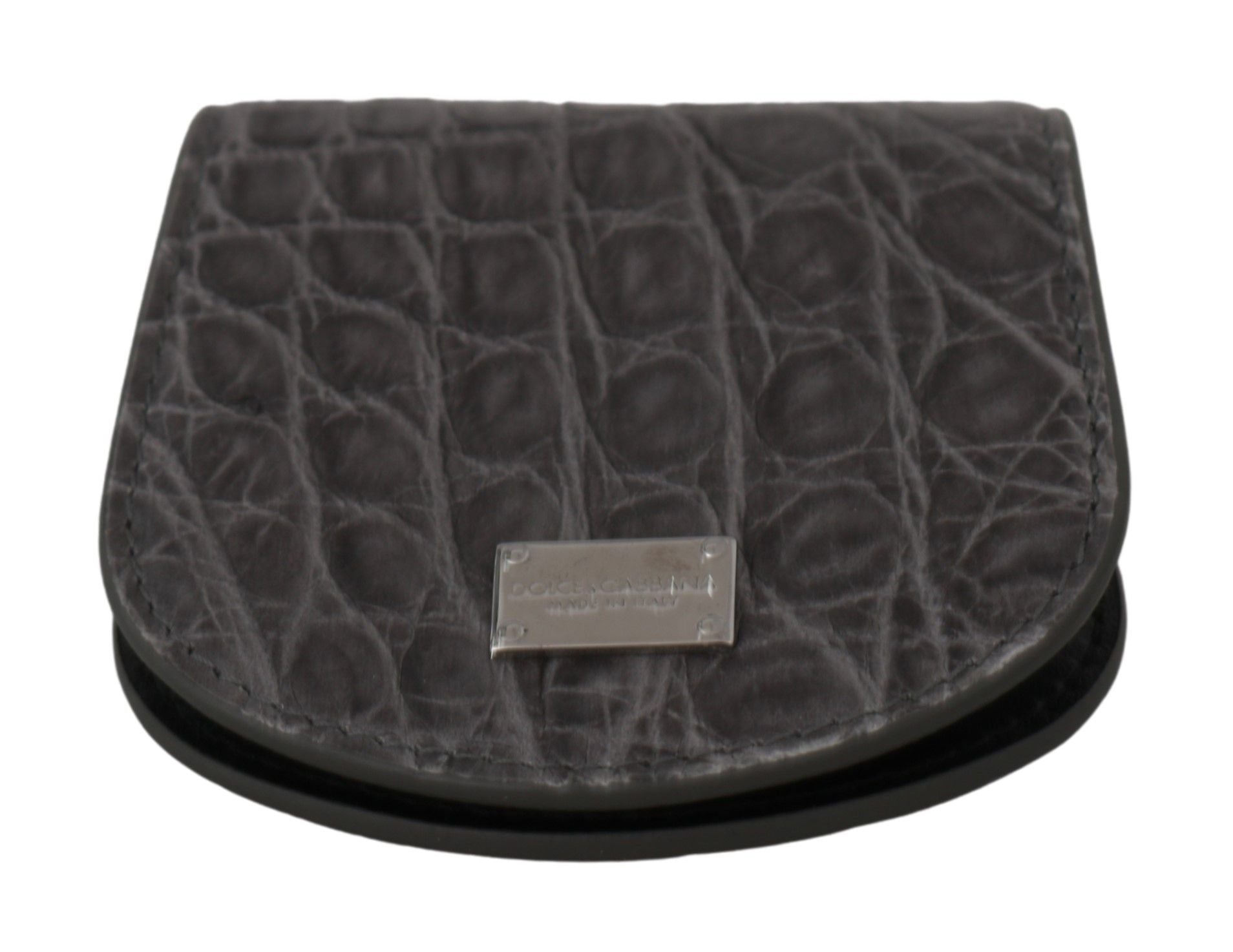 Dolce & Gabbana Gray Exotic Skin Condom Case Holder Pocket Wallet - ClickThatClicks