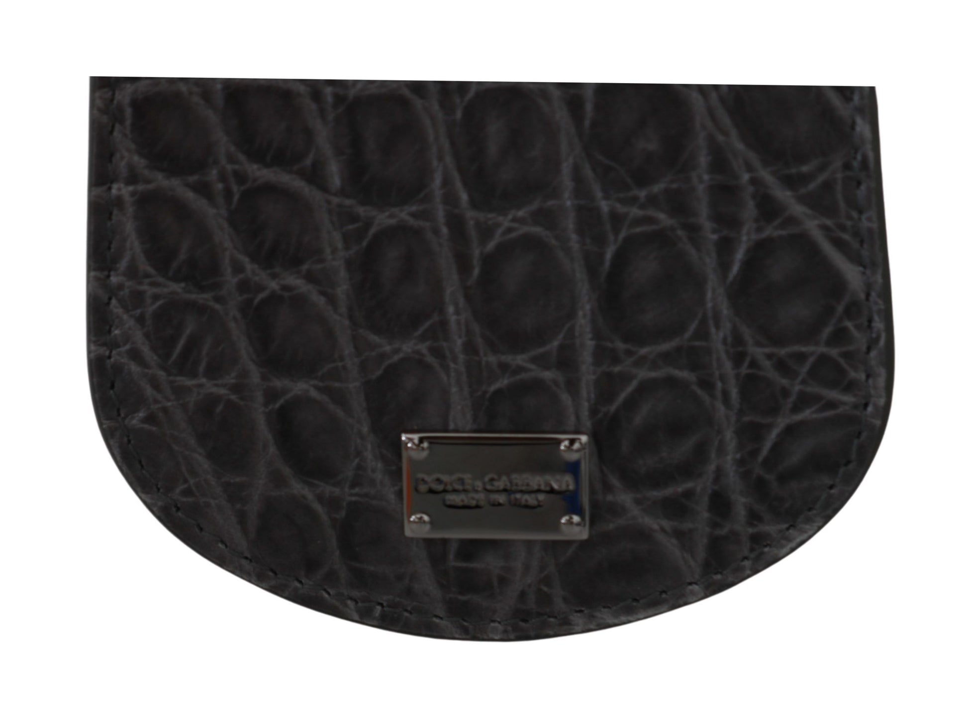 Dolce & Gabbana Gray Exotic Skin Condom Case Holder Pocket Wallet - ClickThatClicks