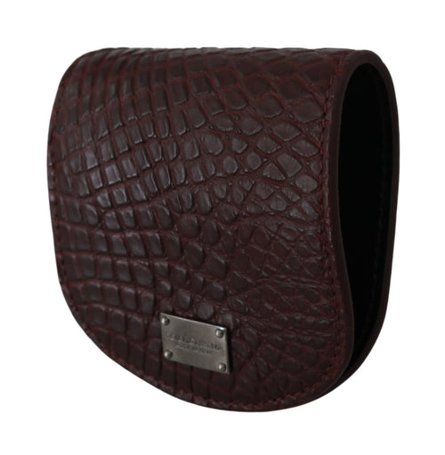 Dolce & Gabbana Brown Exotic Skin Pocket Condom Case Holder - ClickThatClicks 