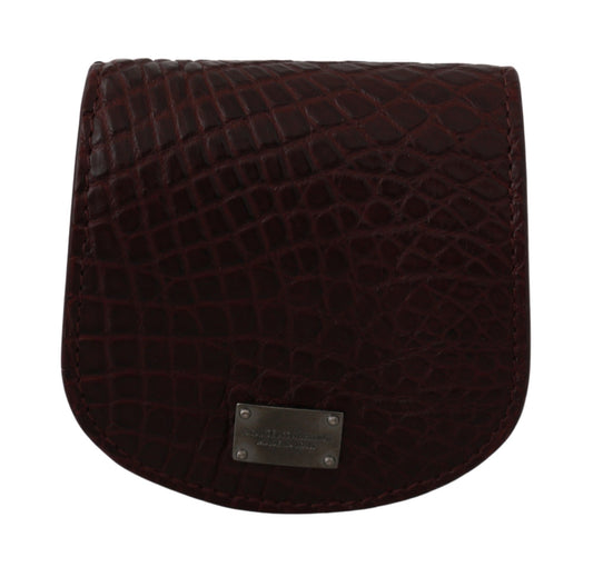 Dolce & Gabbana Brown Exotic Skin Pocket Condom Case Holder - ClickThatClicks 