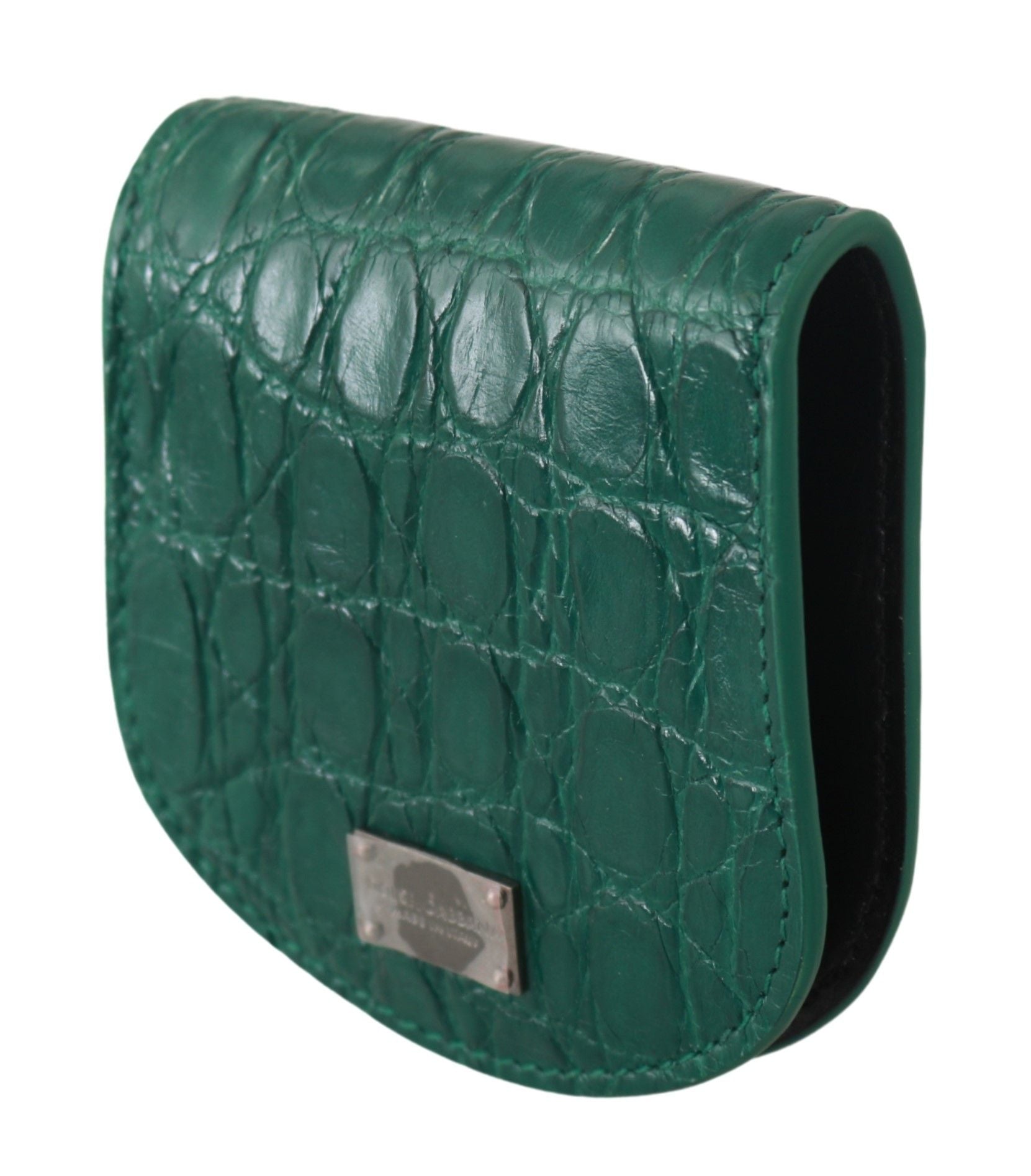 Dolce & Gabbana Green Exotic Skins Condom Case Holder Wallet - ClickThatClicks 