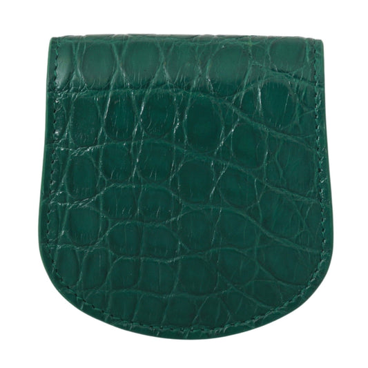 Dolce & Gabbana Green Exotic Skins Condom Case Holder Wallet - ClickThatClicks 