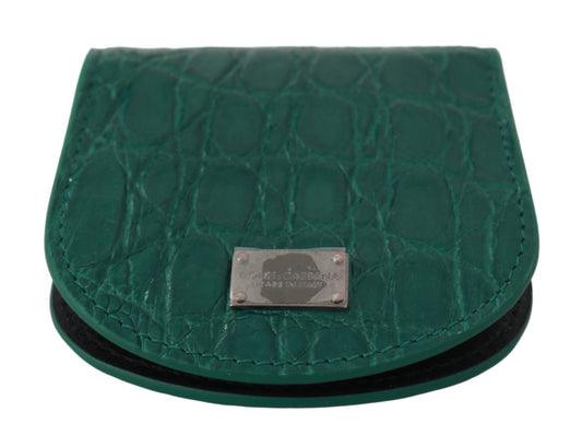 Dolce & Gabbana Green Exotic Skins Condom Case Holder Wallet - ClickThatClicks 