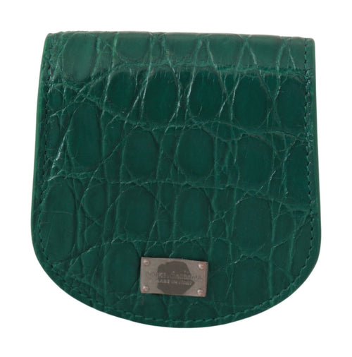 Dolce & Gabbana Green Exotic Skins Condom Case Holder Wallet - ClickThatClicks 