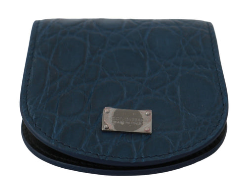 Dolce & Gabbana Blue Leather Holder Pocket Condom Case - ClickThatClicks 
