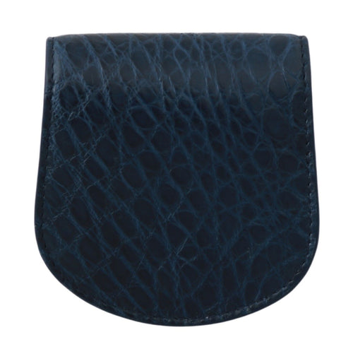 Dolce & Gabbana Blue Holder Pocket Wallet Blue Exotic Skin Condom Case - ClickThatClicks 