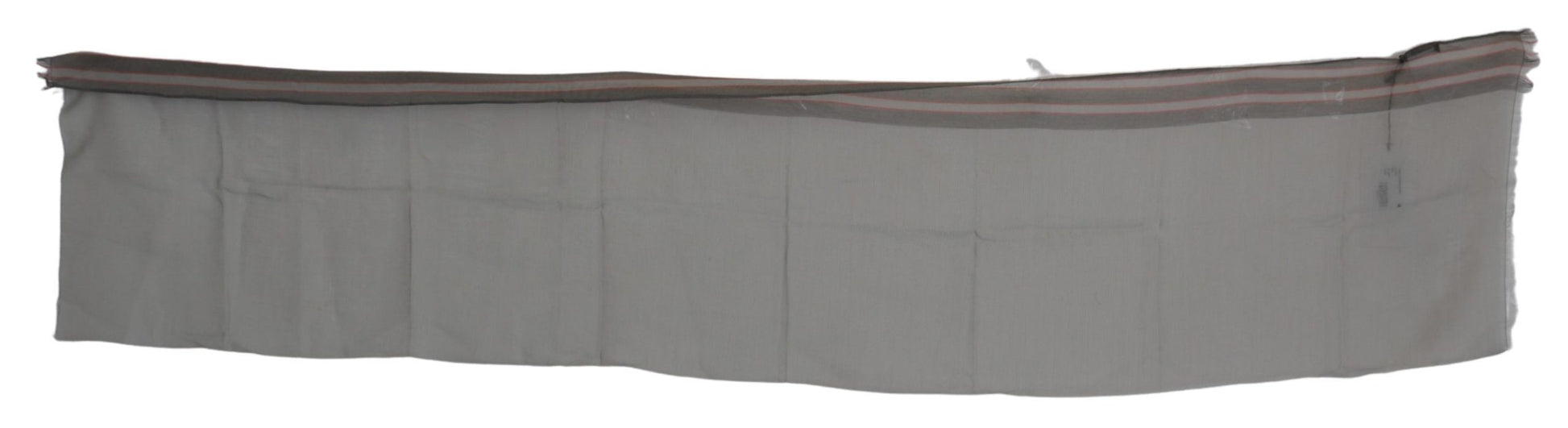 Costume National Gray Fringe Neck Wrap Cotton Scarf - ClickThatClicks 