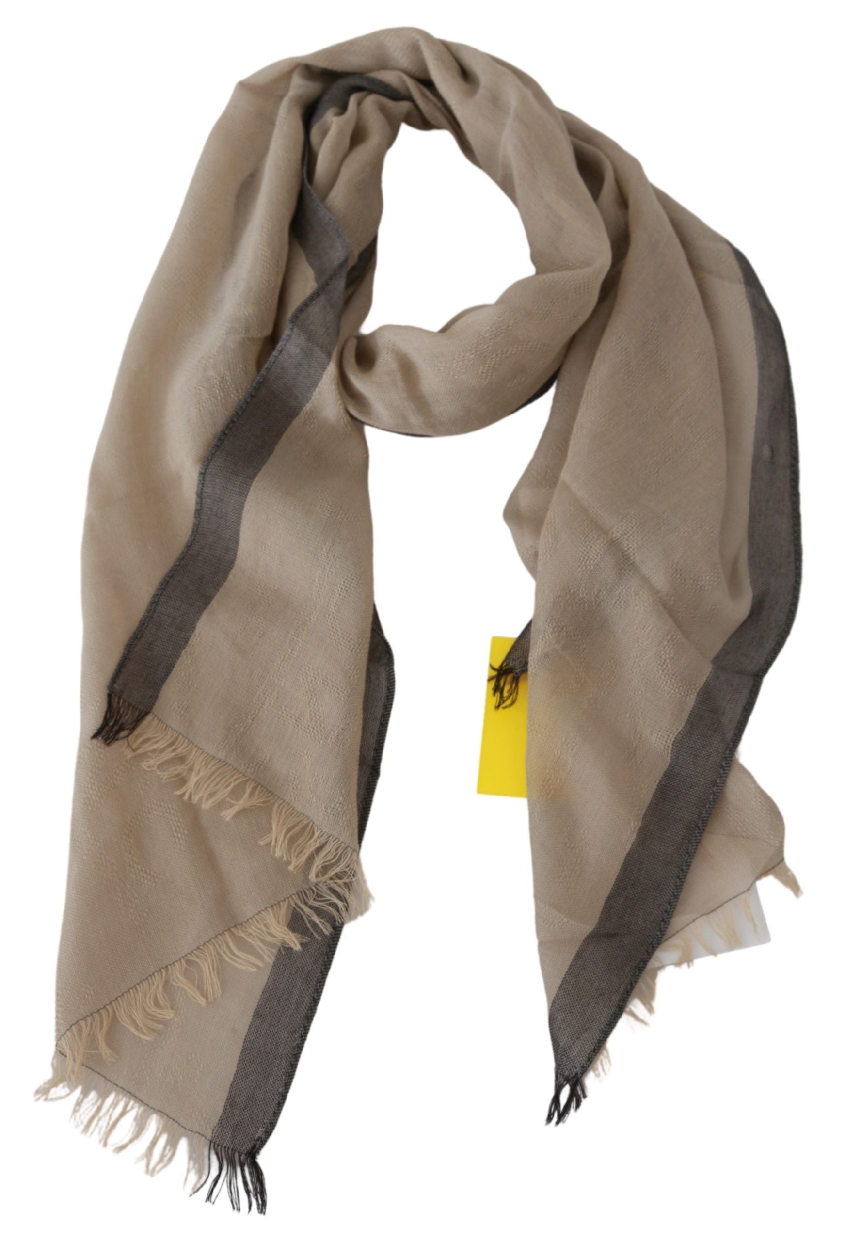 Costume National Beige Women Cotton Shawl  Scarf - ClickThatClicks 