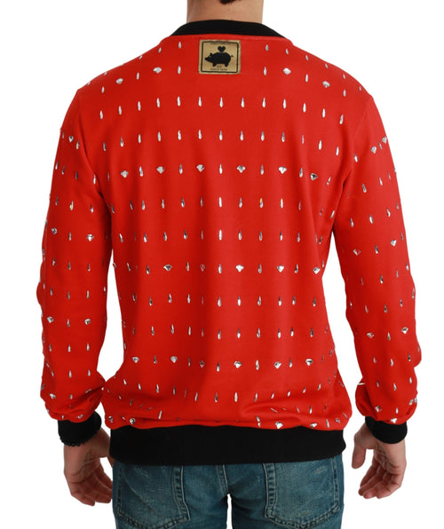 Dolce & Gabbana Red Crystal Pig of the Year Sweater - ClickThatClicks 