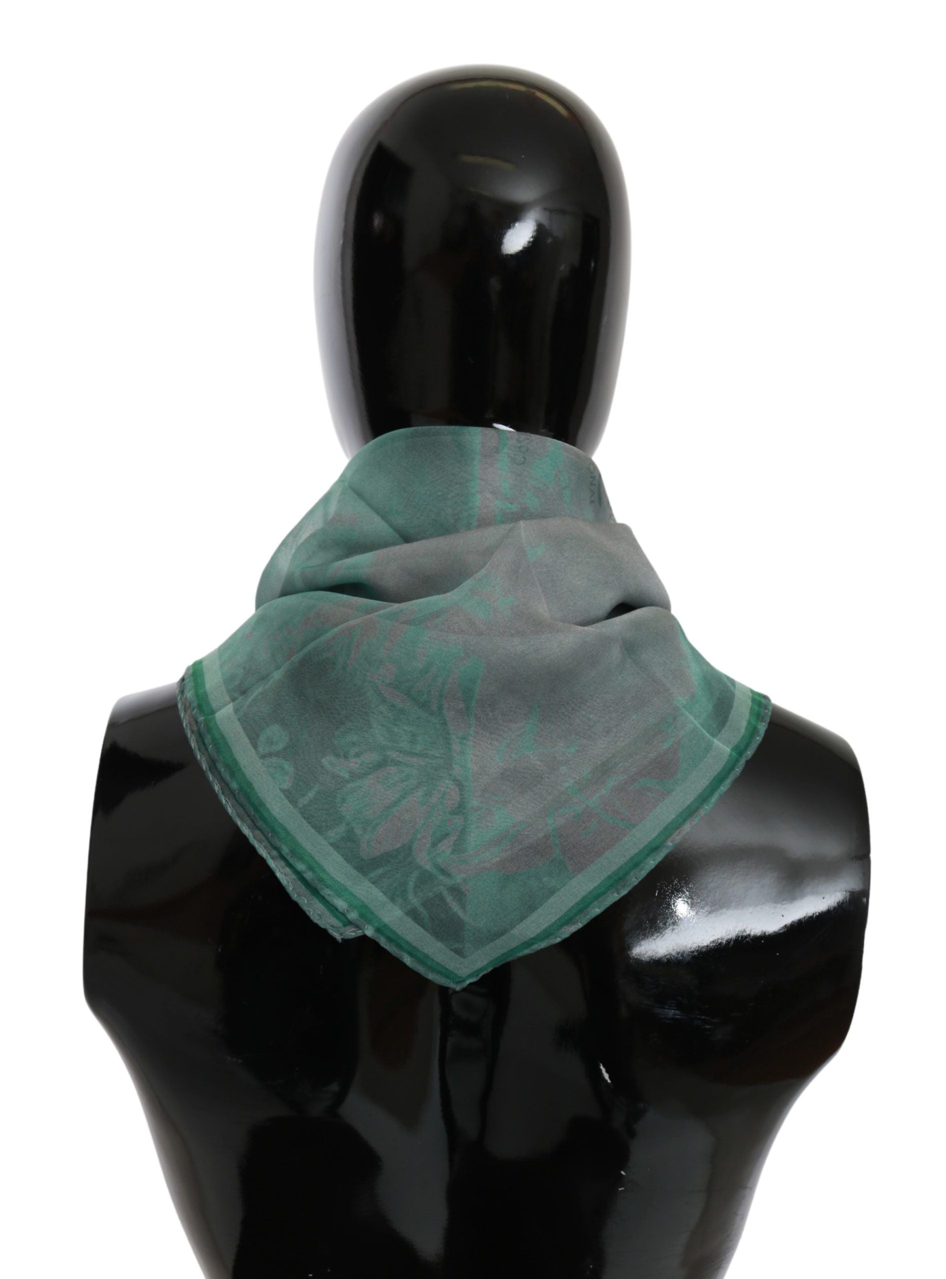 Costume National Green Silk Shawl Foulard Wrap Scarf - ClickThatClicks 