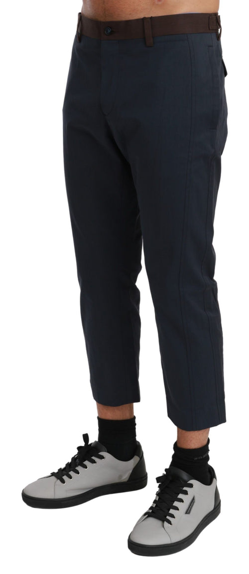 Dolce & Gabbana Brown Stripes Cropped Trousers Pants - ClickThatClicks 