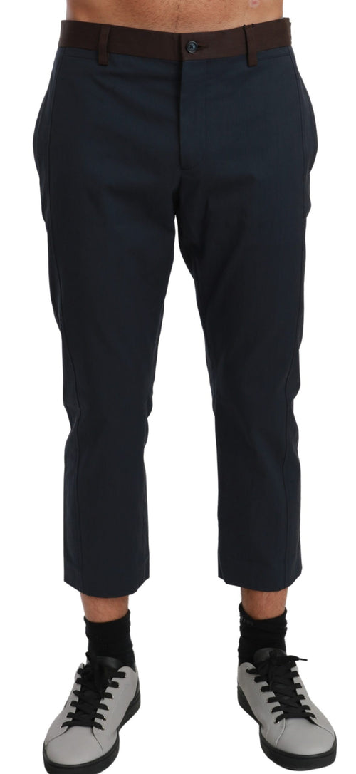 Dolce & Gabbana Brown Stripes Cropped Trousers Pants - ClickThatClicks 