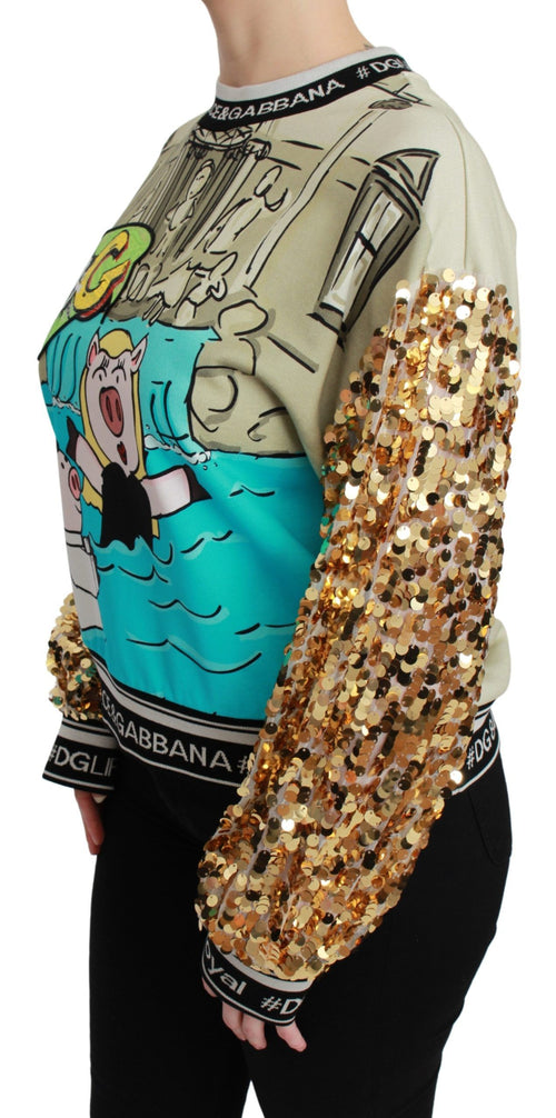 Dolce & Gabbana Year of the Pig Sequined Top  Sweater - ClickThatClicks 