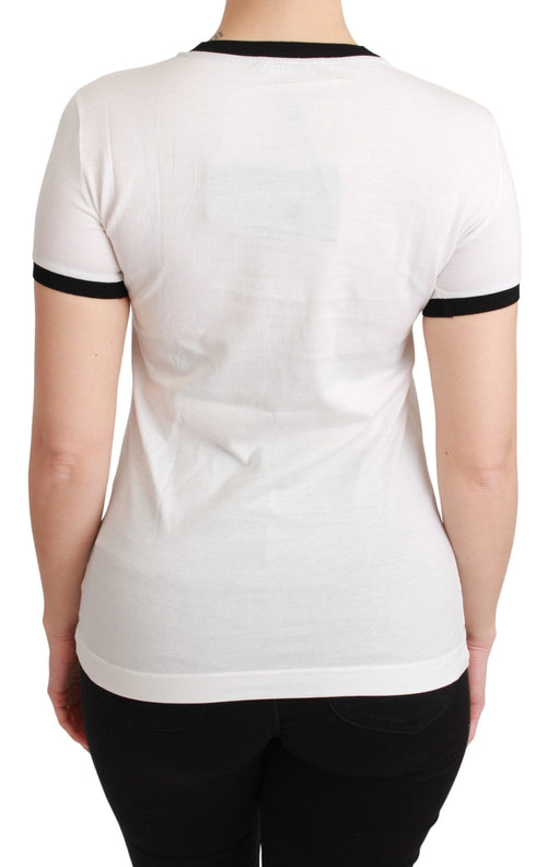 Dolce & Gabbana White YEAR OF THE PIG Top Cotton T-shirt - ClickThatClicks 