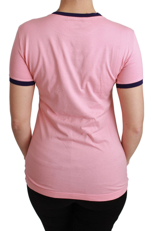 Dolce & Gabbana Pink YEAR OF THE PIG Top Cotton T-shirt - ClickThatClicks 