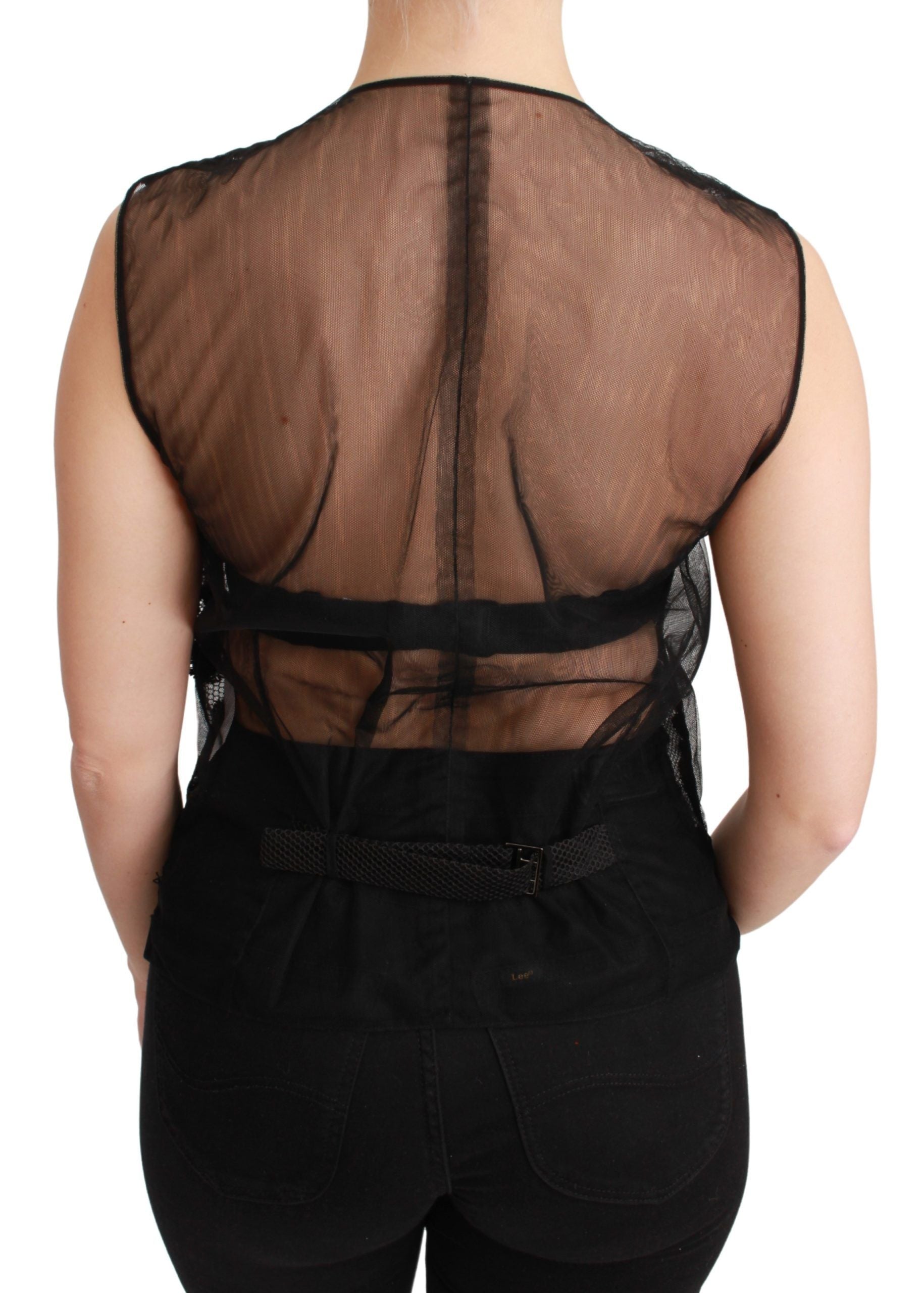 Dolce & Gabbana Black Floral Brocade Top Gilet Waistcoat - ClickThatClicks 