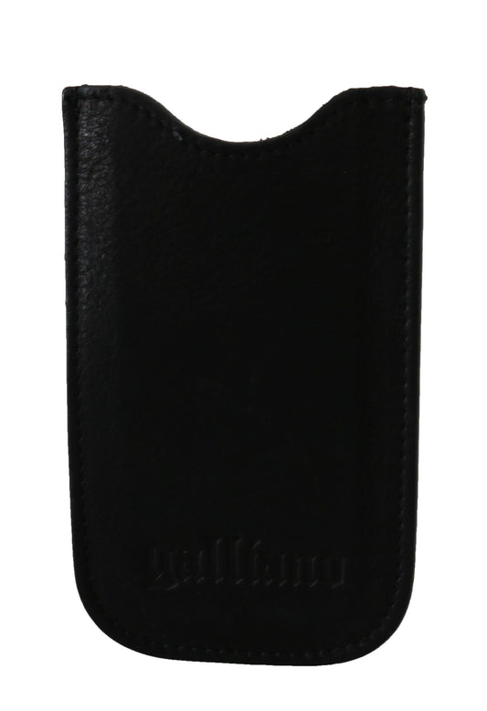 John Galliano Black Leather Multifunctional Men ID Bill Card Holder Wallet - ClickThatClicks 