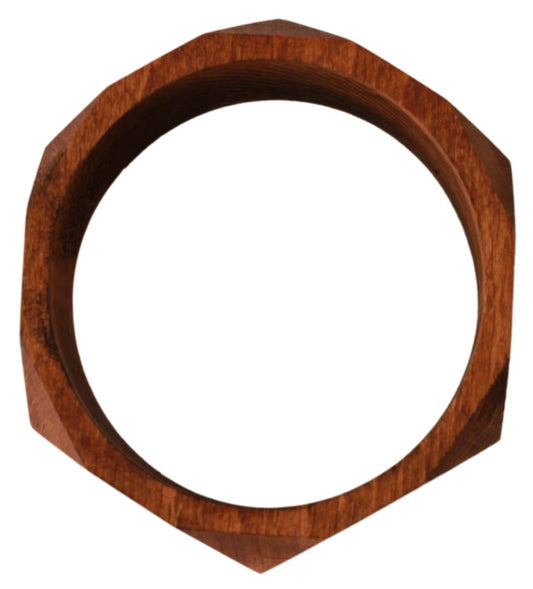 Costume National Brown Wooden Branded Bracelet - ClickThatClicks 