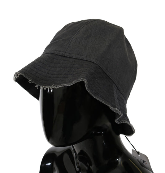 Costume National Black Washed Wide Brim Outdoor Bucket Hat - ClickThatClicks 