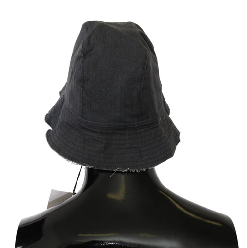 Costume National Black Washed Wide Brim Outdoor Bucket Hat - ClickThatClicks 