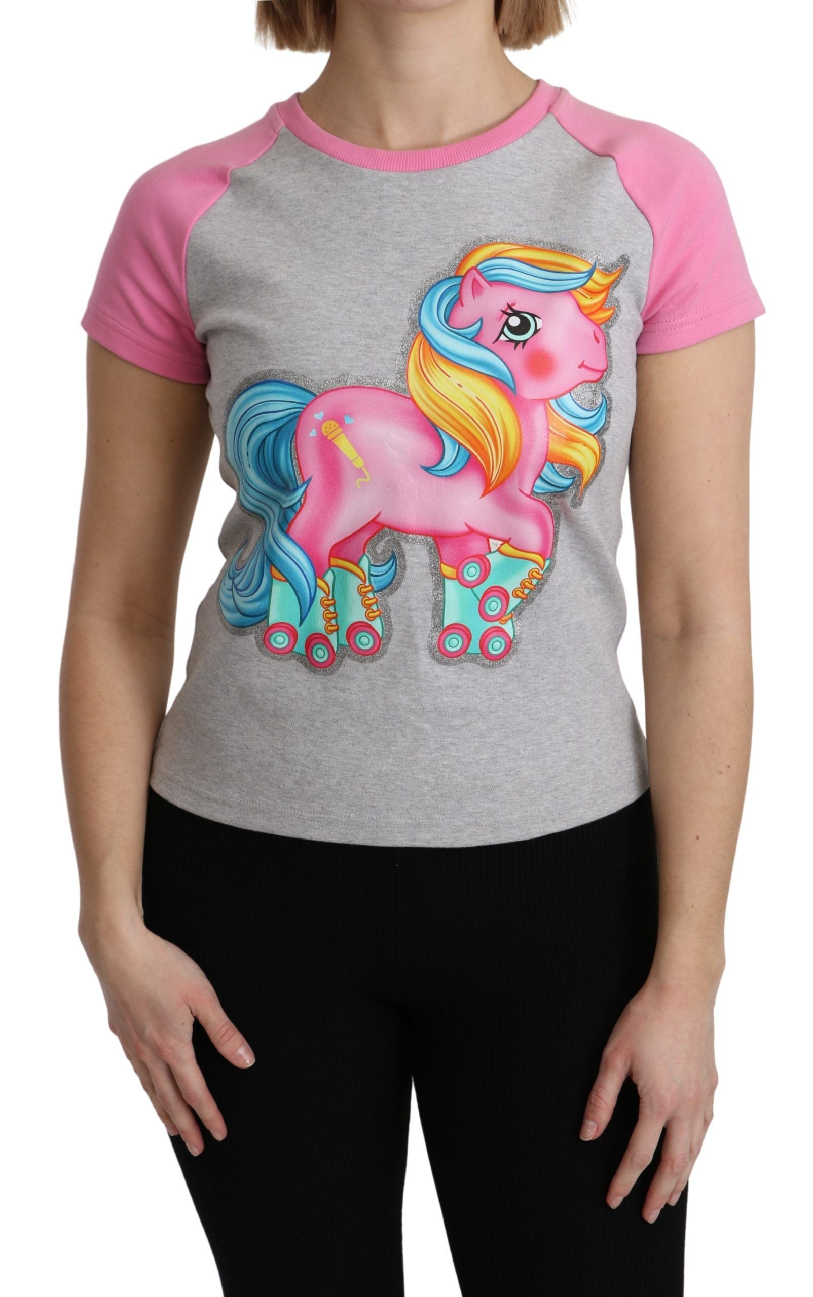 Moschino Gray and pink Cotton T-shirt My Little Pony Top - ClickThatClicks 