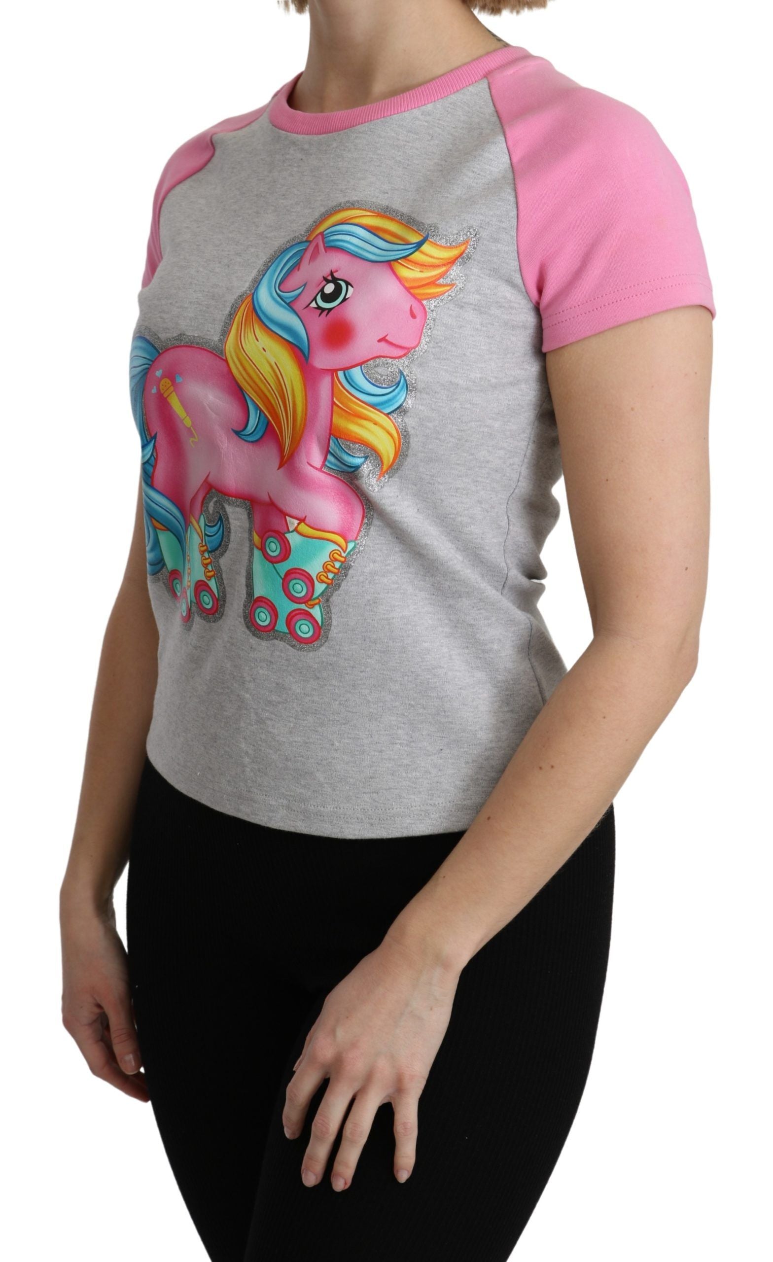 Moschino Gray and pink Cotton T-shirt My Little Pony Top - ClickThatClicks 