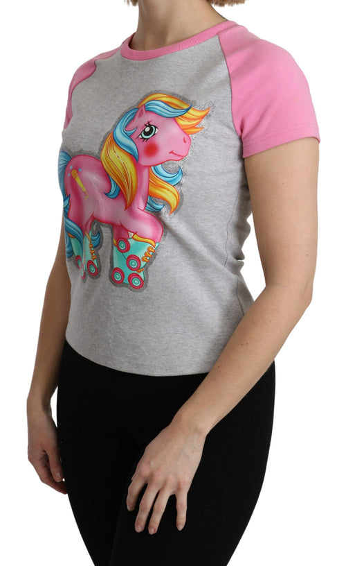 Moschino Gray and pink Cotton T-shirt My Little Pony Top - ClickThatClicks 