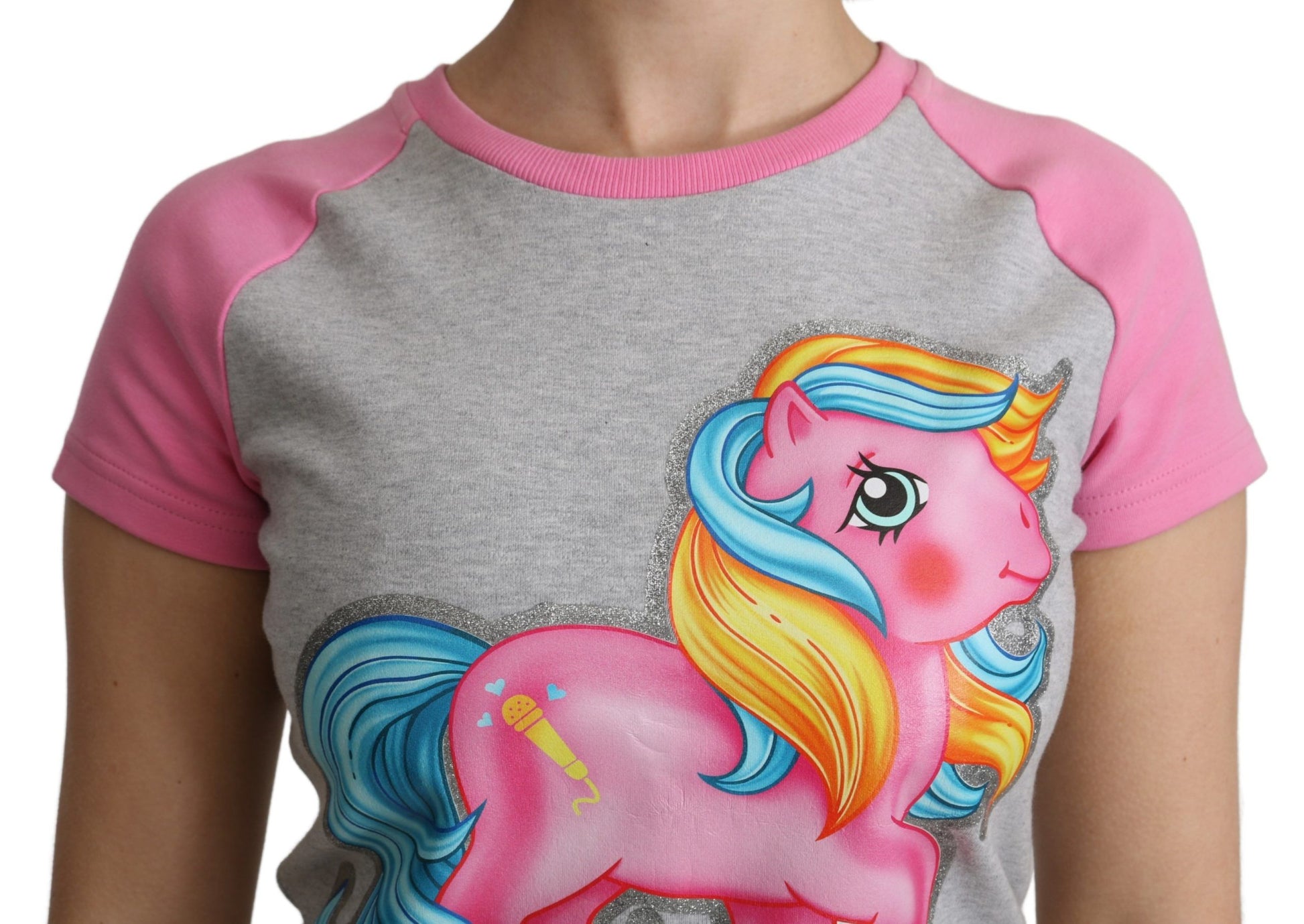 Moschino Gray and pink Cotton T-shirt My Little Pony Top - ClickThatClicks 