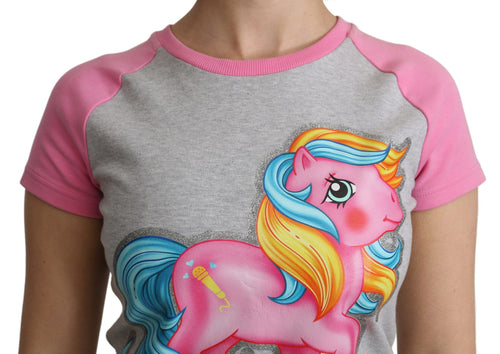 Moschino Gray and pink Cotton T-shirt My Little Pony Top - ClickThatClicks 