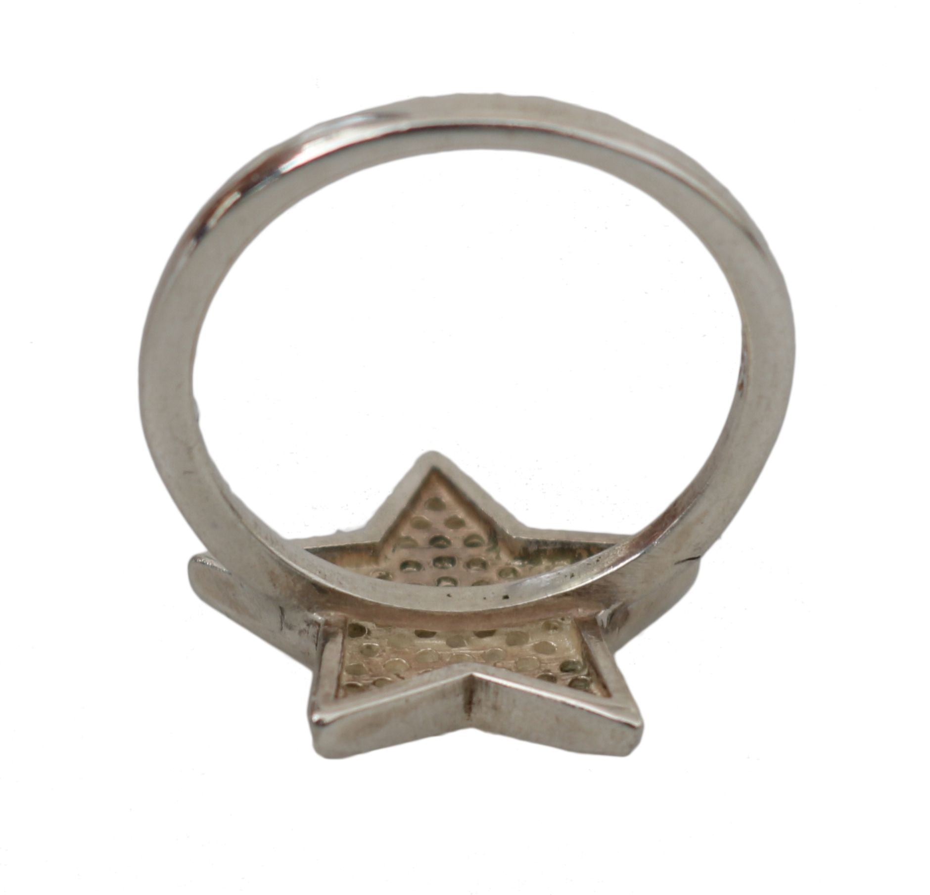 Nialaya Silver Womens Clear CZ Star 925 Ring - ClickThatClicks 