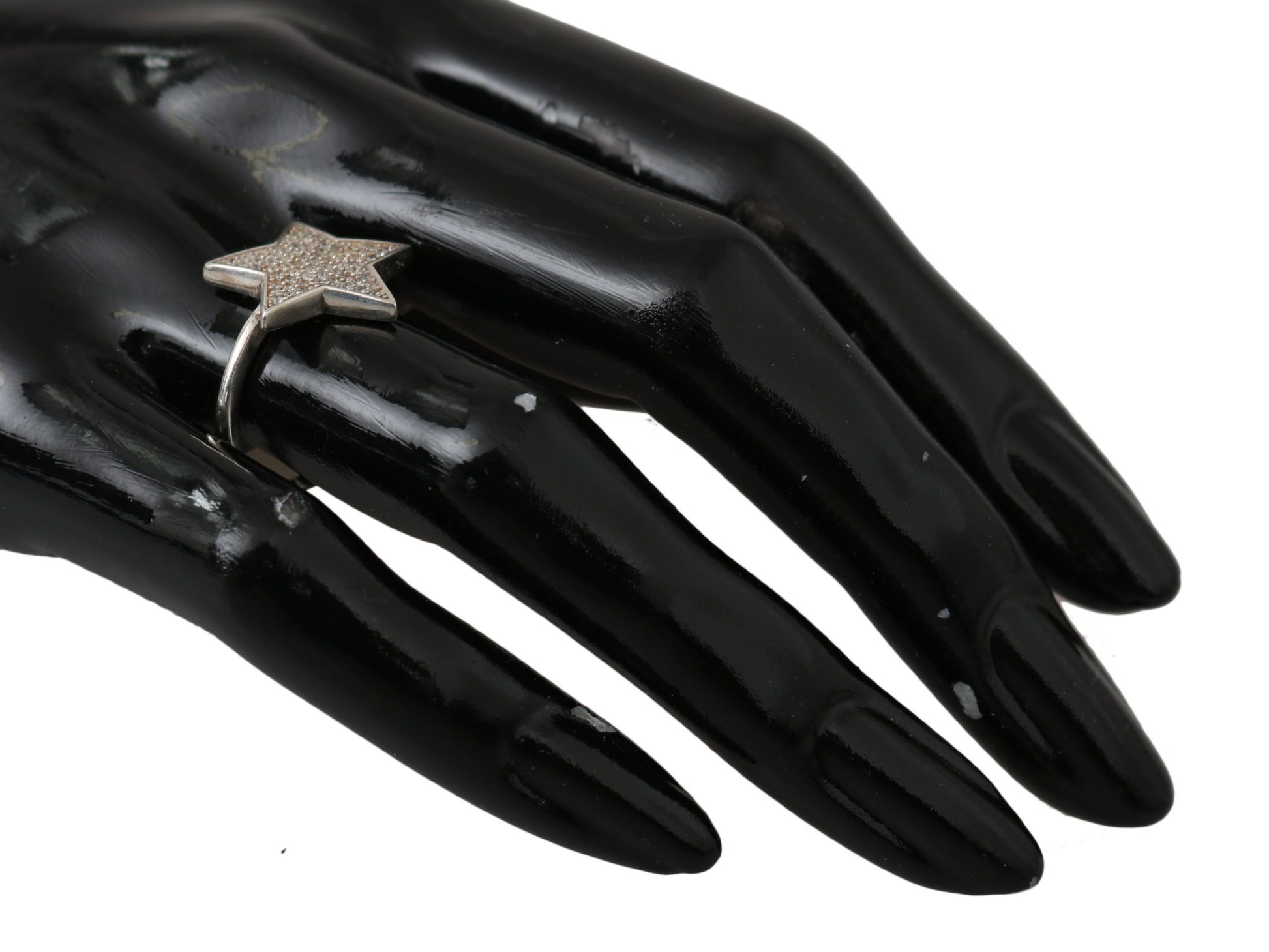 Nialaya Silver Womens Clear CZ Star 925 Ring - ClickThatClicks 