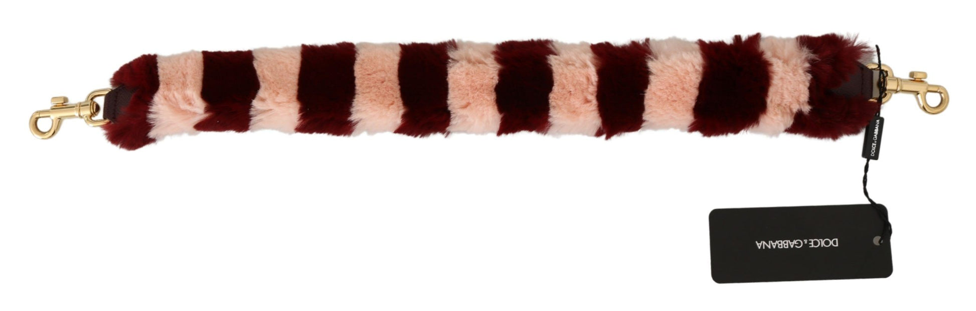 Dolce & Gabbana Pink Red Lapin Fur Accessory Shoulder Strap - ClickThatClicks 