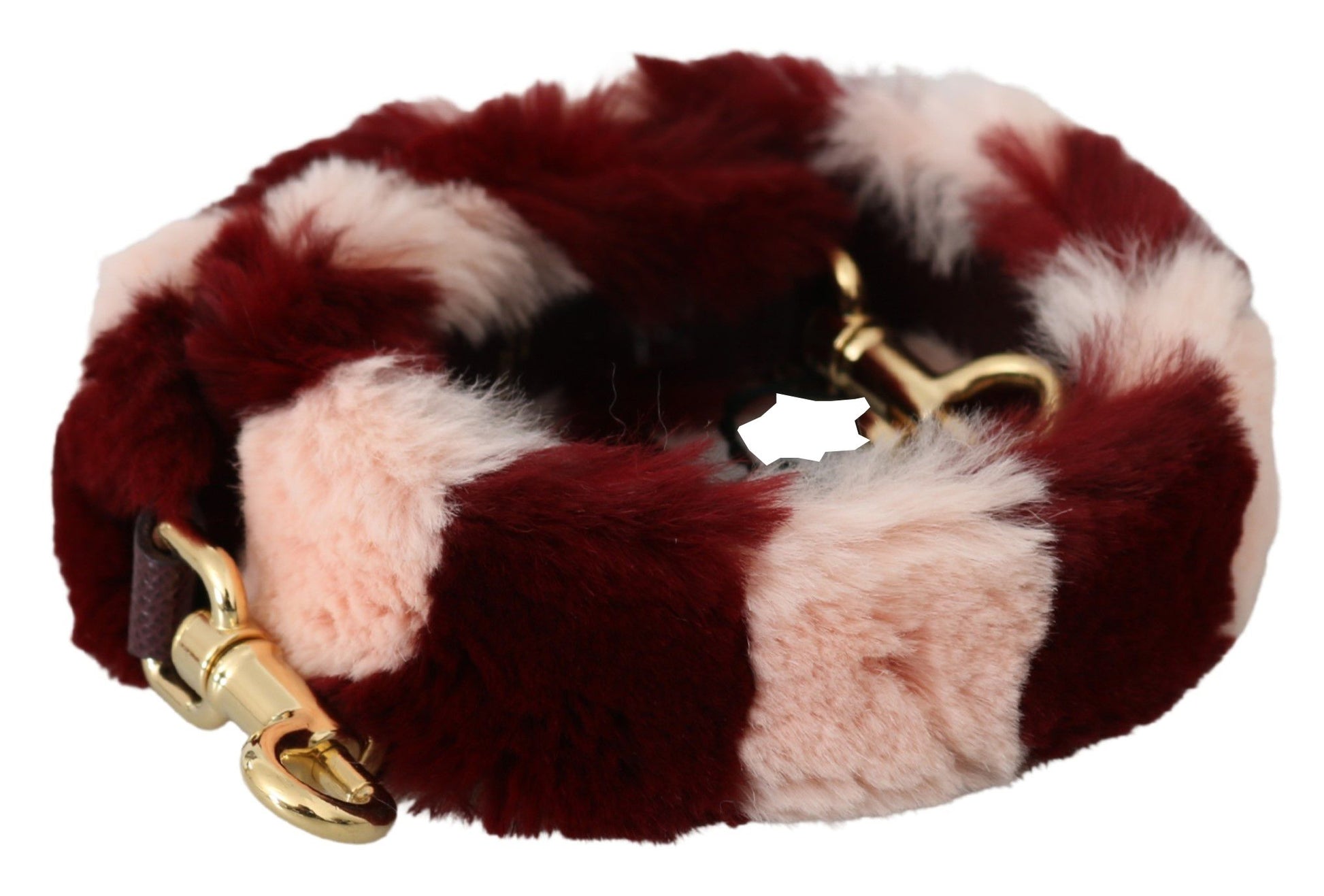 Dolce & Gabbana Pink Red Lapin Fur Accessory Shoulder Strap - ClickThatClicks 