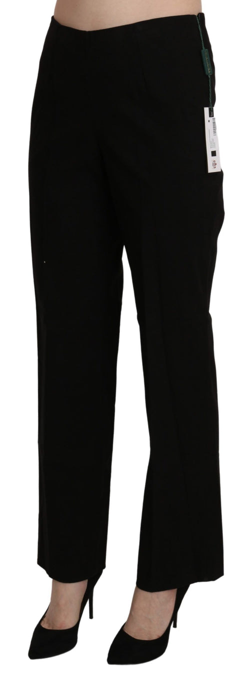 BENCIVENGA Black High Waist Straight Dress Trouser Pant - ClickThatClicks 