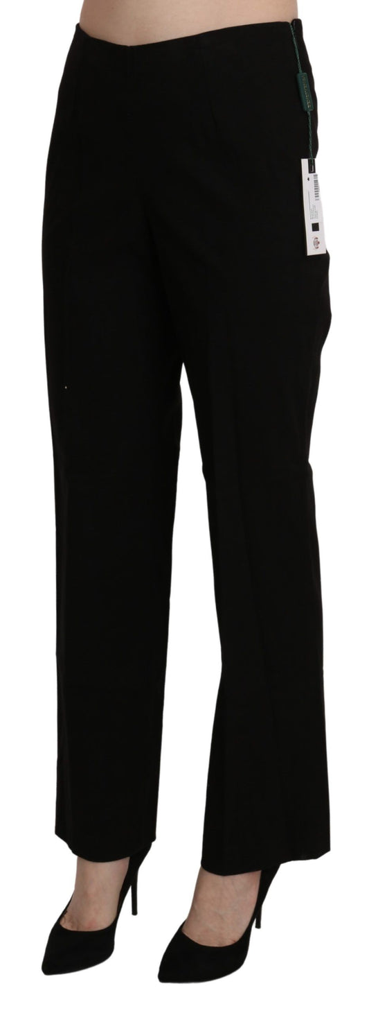 BENCIVENGA Black High Waist Straight Dress Trouser Pant - ClickThatClicks 