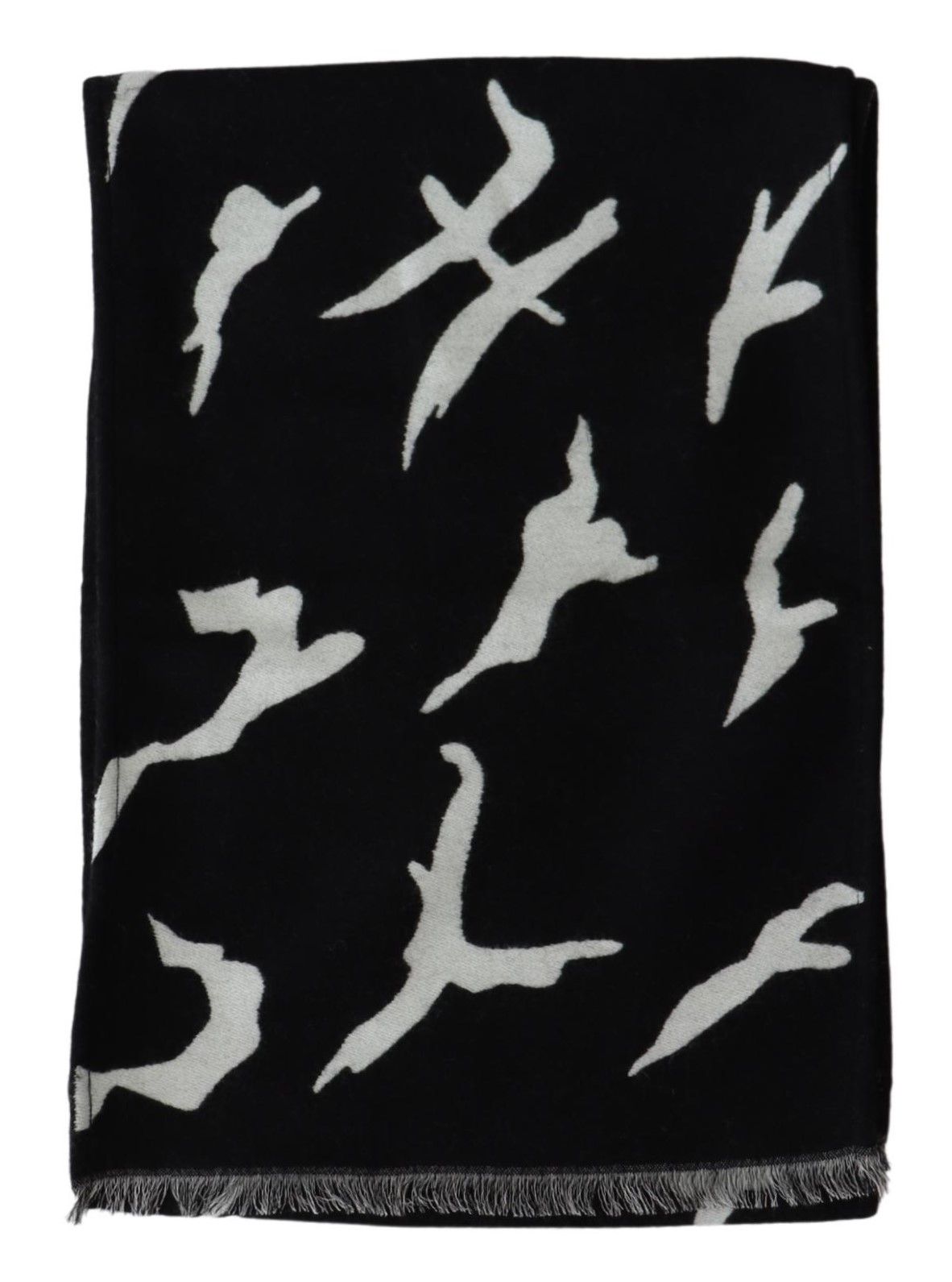 Givenchy Black White Wool Unisex Winter Warm Scarf Wrap Shawl - ClickThatClicks 