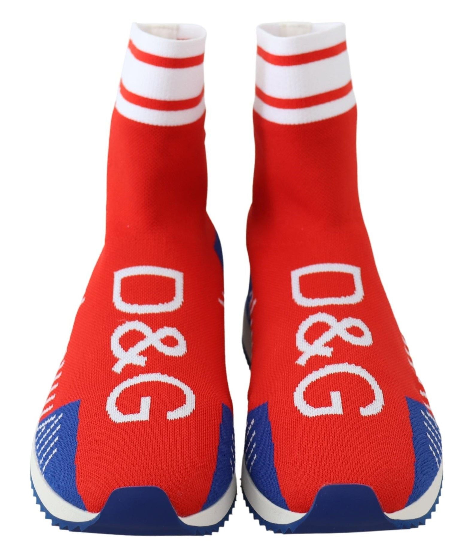 Dolce & Gabbana Blue Red Sorrento Logo Sneakers Socks Shoes - ClickThatClicks 