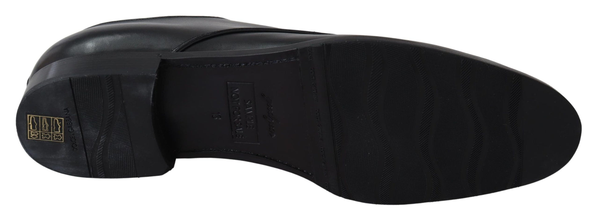 Dolce & Gabbana Black Leather SARTORIA Hand Made Shoes - ClickThatClicks 