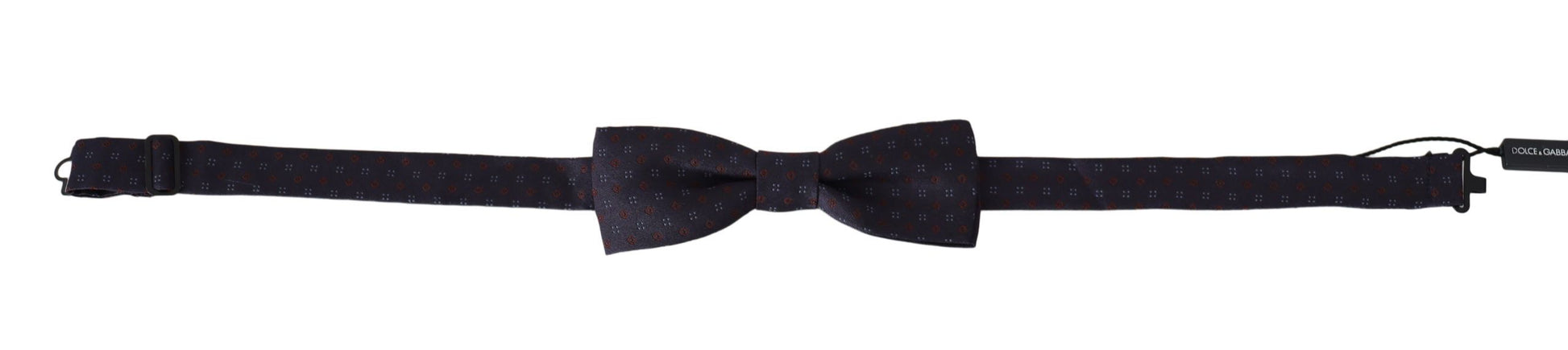 Dolce & Gabbana Gray Pattern Silk Adjustable Neck Papillon Bow Tie - ClickThatClicks 