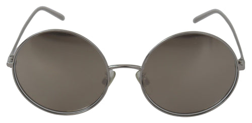 Dolce & Gabbana Silver Plated Round Gray Le nses Women Sunglasses - ClickThatClicks 