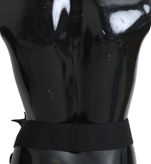 Dolce & Gabbana Black Crystal Brooch Wide Wai SATORIA Belt - ClickThatClicks 