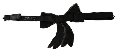 Dolce & Gabbana Gold Tone Silk Rhinestone Embellished Women Bowtie - ClickThatClicks 