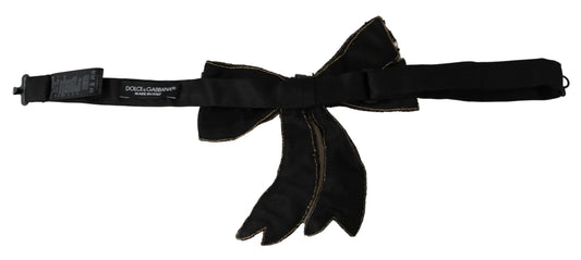 Dolce & Gabbana Gold Tone Silk Rhinestone Embellished Women Bowtie - ClickThatClicks 