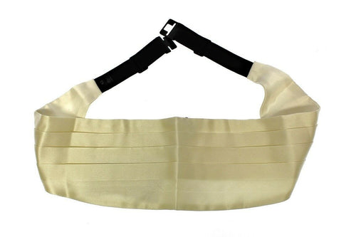 Dolce & Gabbana White Waist Silk Cummerbund Belt - ClickThatClicks 