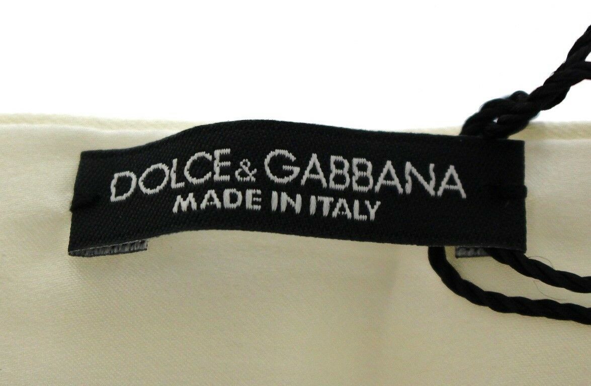 Dolce & Gabbana White Waist Silk Cummerbund Belt - ClickThatClicks 