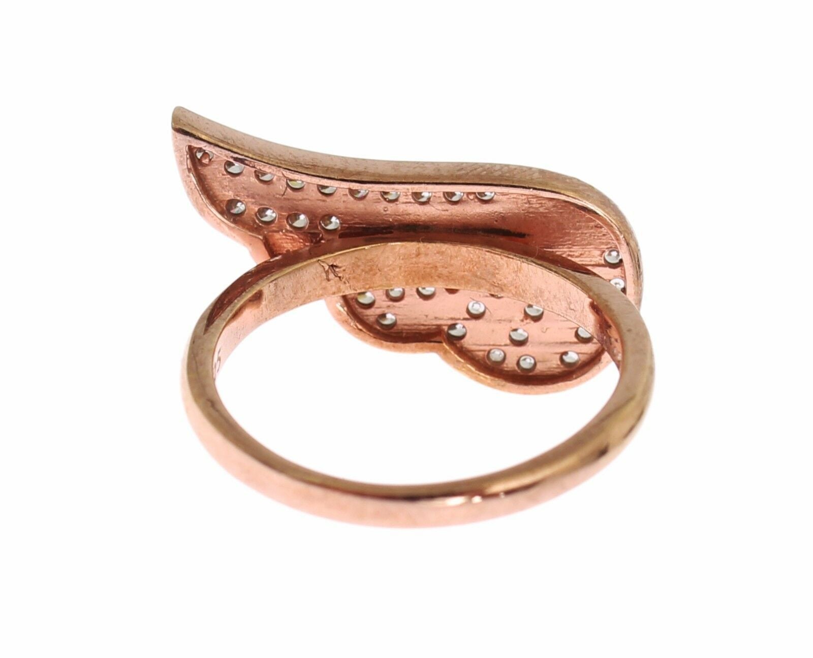Nialaya Pink Gold 925 Silver Womens Clear CZ Ring - ClickThatClicks 