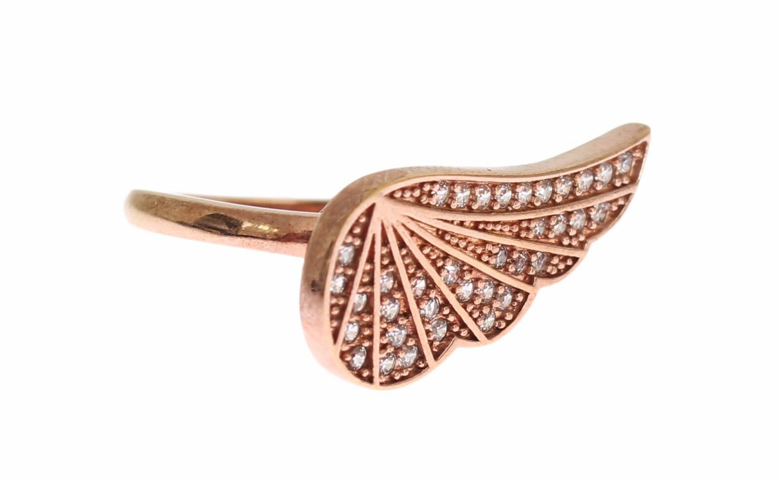 Nialaya Pink Gold 925 Silver Womens Clear CZ Ring - ClickThatClicks 