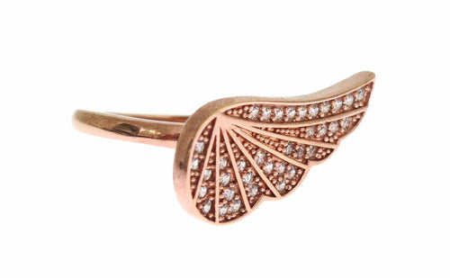 Nialaya Pink Gold 925 Silver Womens Clear CZ Ring - ClickThatClicks 